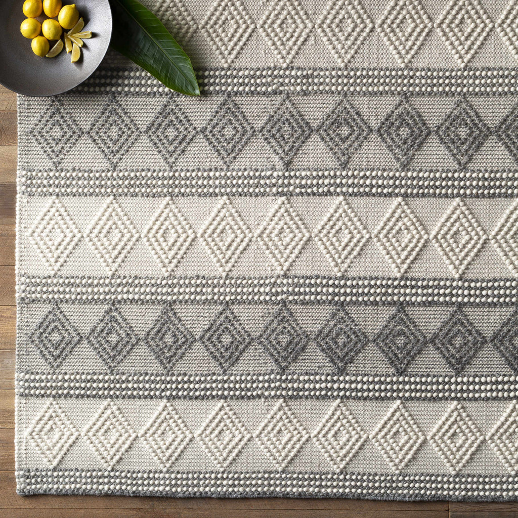 Hauteloom Mineola MINEO Charcoal Woven/Flatwoven Wool Rug