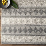 Hauteloom Mineola MINEO Charcoal Woven/Flatwoven Wool Rug