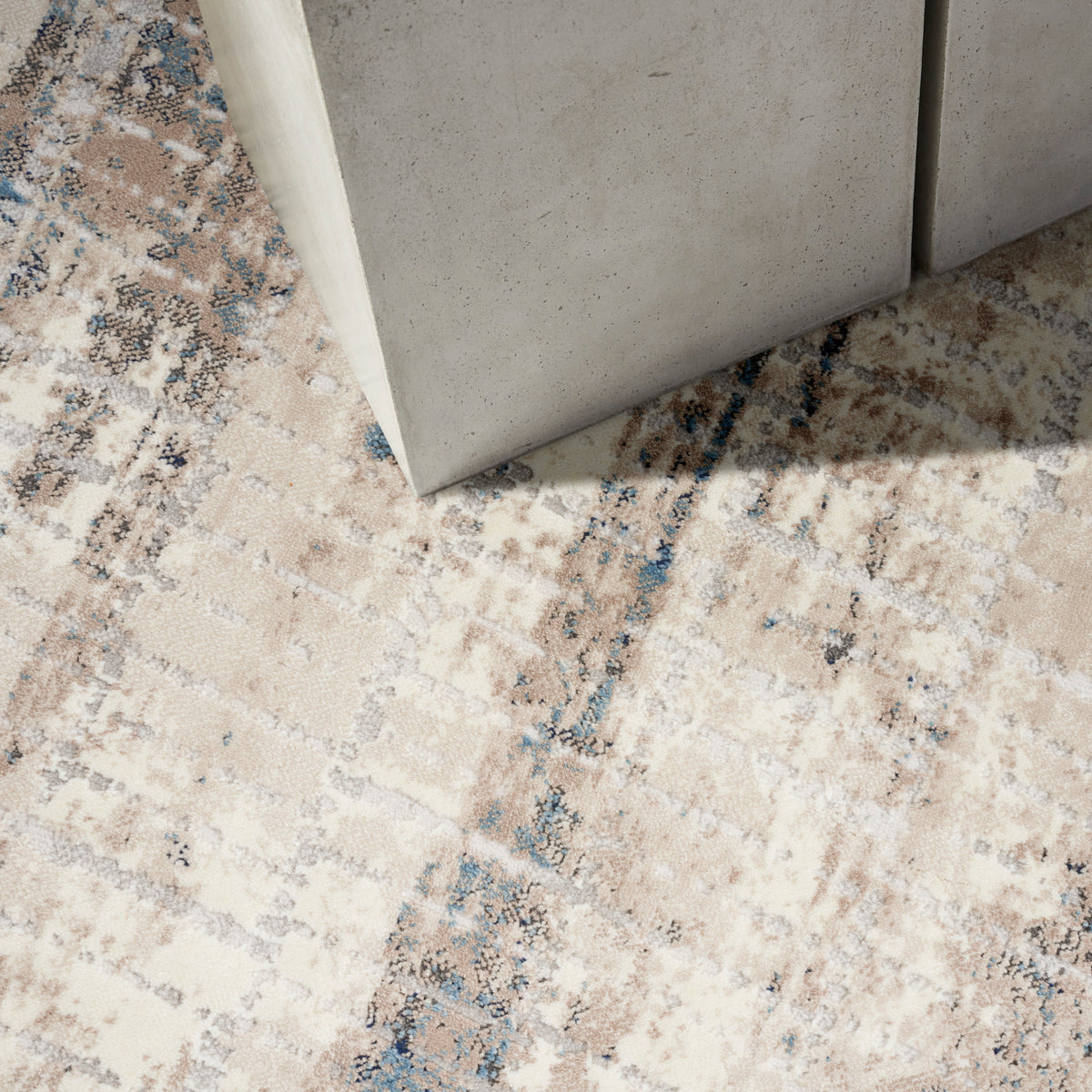 nourison ck022 infinity ifn02 ivory grey blue rug
