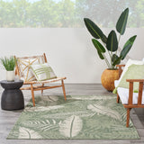 nourison garden oasis goa02 green ivory rug