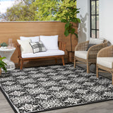 nourison aloha alh34 black white rug