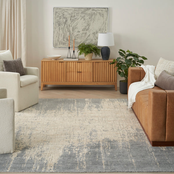 nourison harmony hay03 slate beige rug