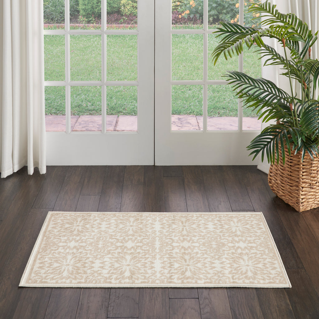 nourison jubilant jub06 ivory beige rug
