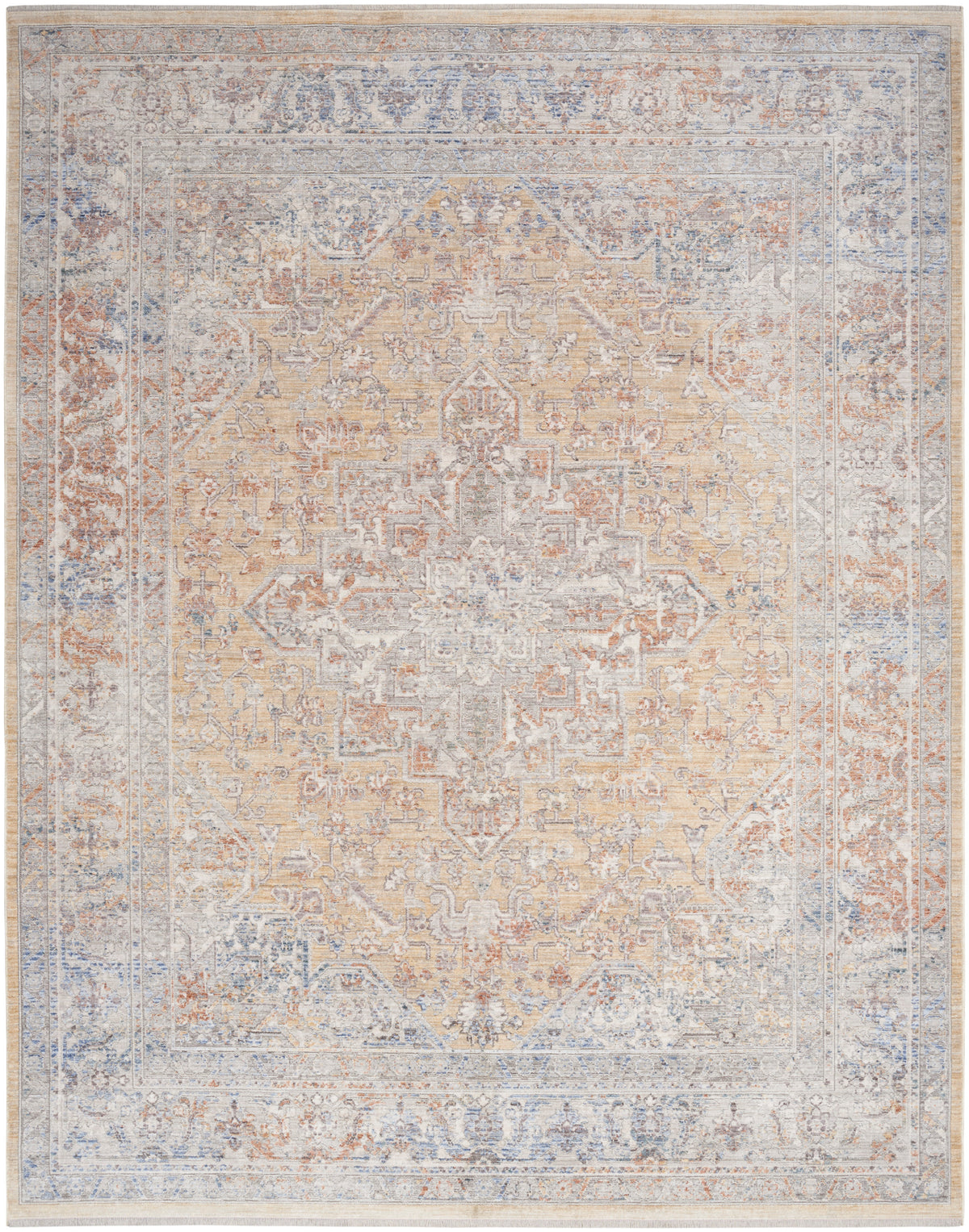 nourison elegant heirlooms elh01 grey gold rug