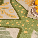 nourison aloha alh24 green yellow rug