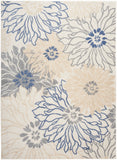 nourison passion psn17 ivory grey blue rug