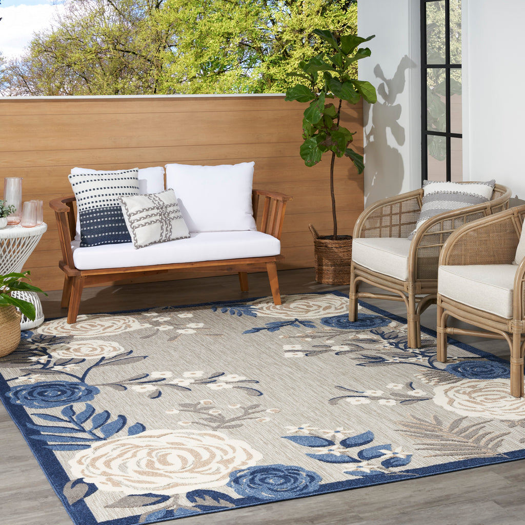 nourison aloha alh32 blue grey rug