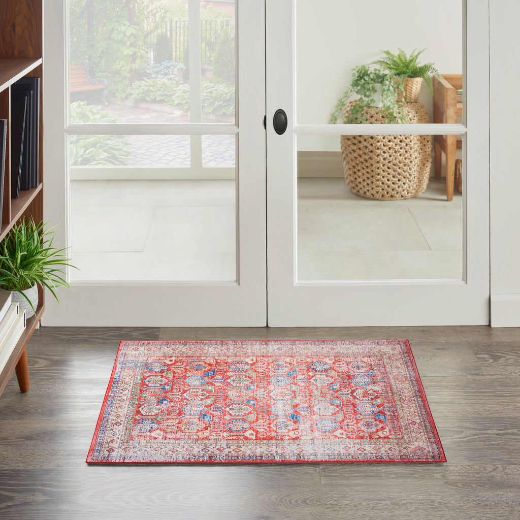 nourison fulton ful09 red rug