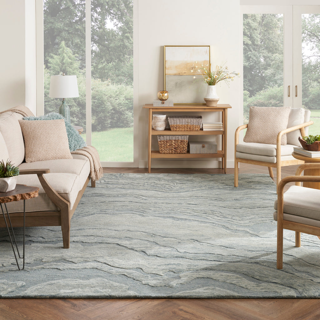 nourison graceful gru01 blue rug