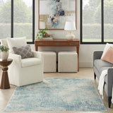 nourison astra machine washable asw07 blue ivory rug