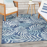 nourison garden oasis goa01 navy rug