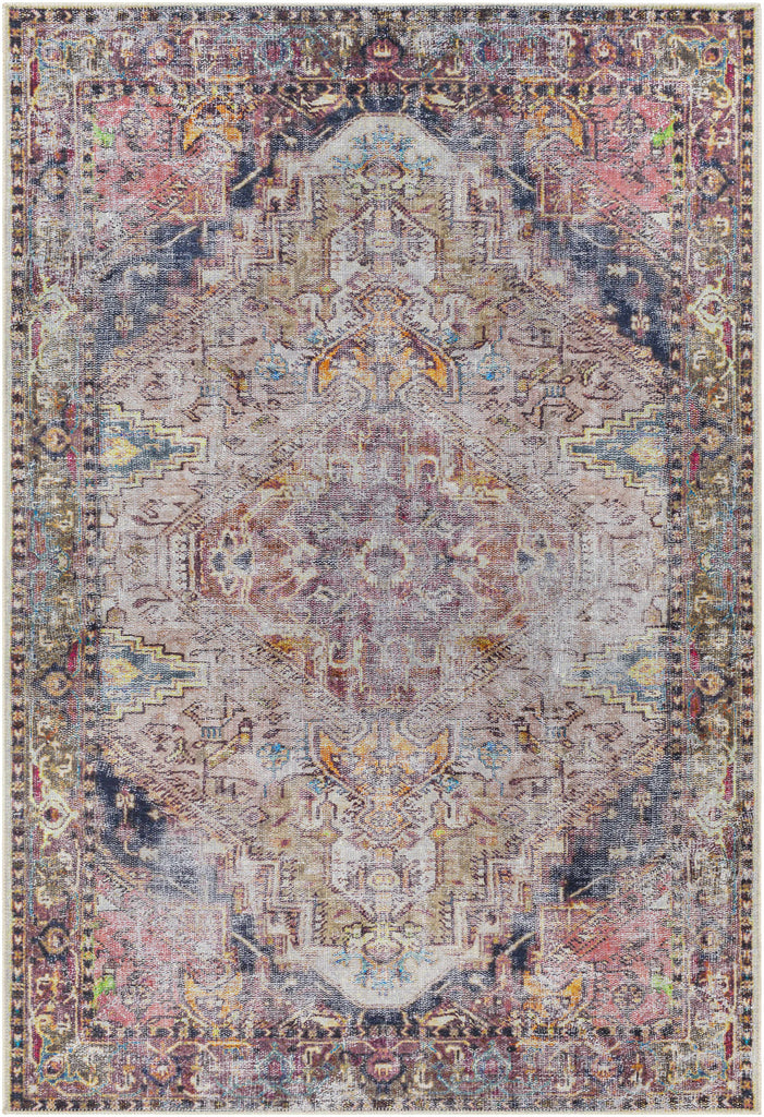 Hauteloom Monching MONCH Aqua Machine Made Polyester Rug
