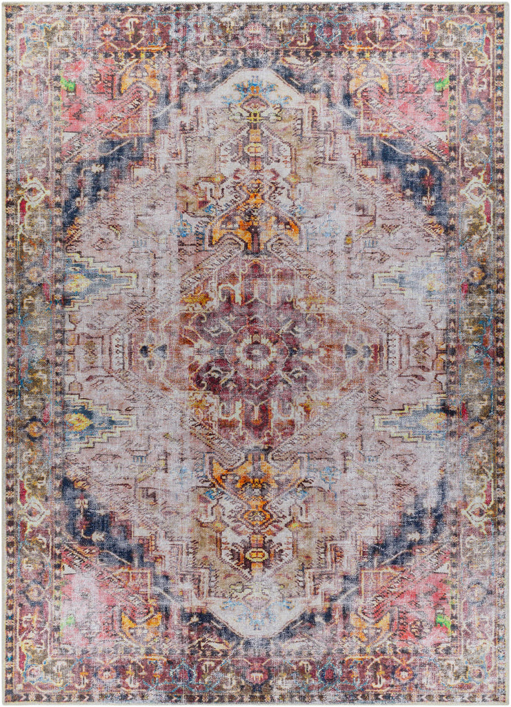 Hauteloom Monching MONCH Aqua Machine Made Polyester Rug