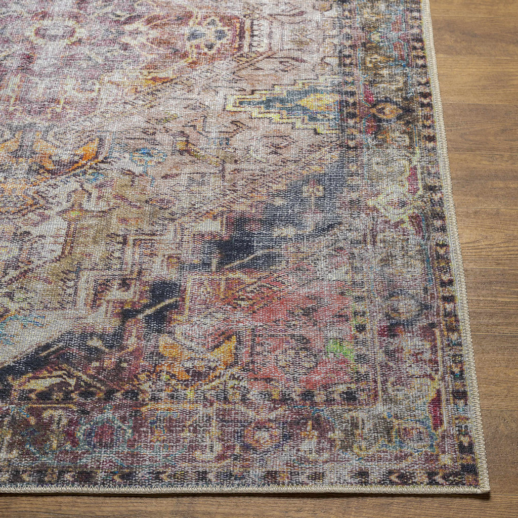 Hauteloom Monching MONCH Aqua Machine Made Polyester Rug