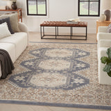 nourison serenity home srh01 ivory blue rug