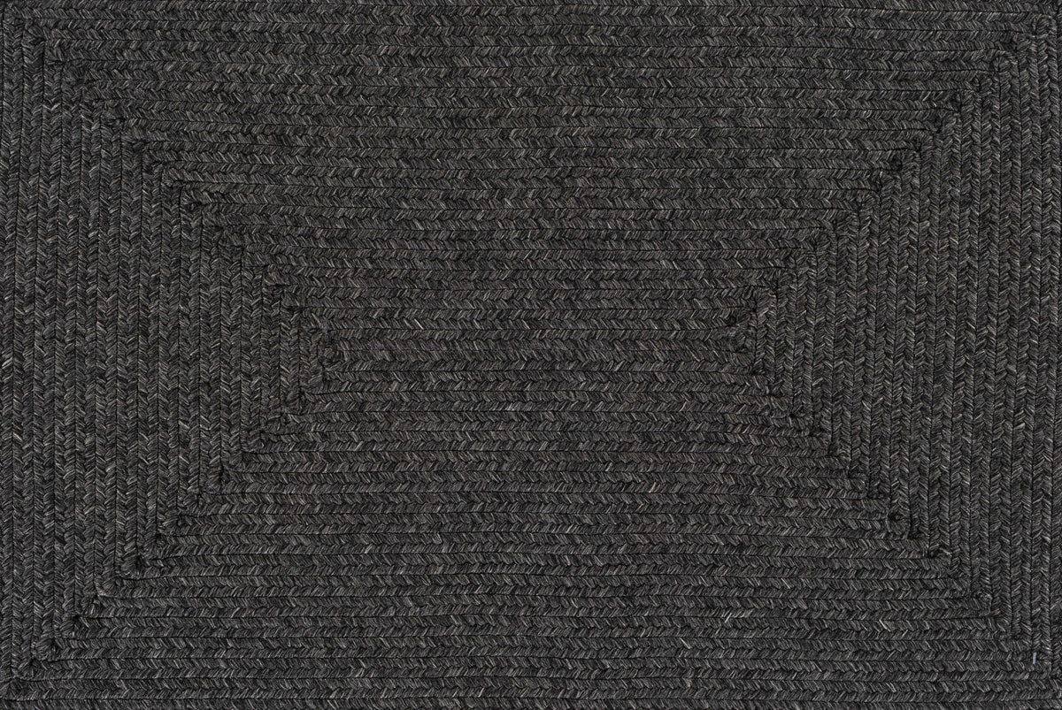 Hauteloom Moxley MOXL Black Machine Made Polypropylene Rug