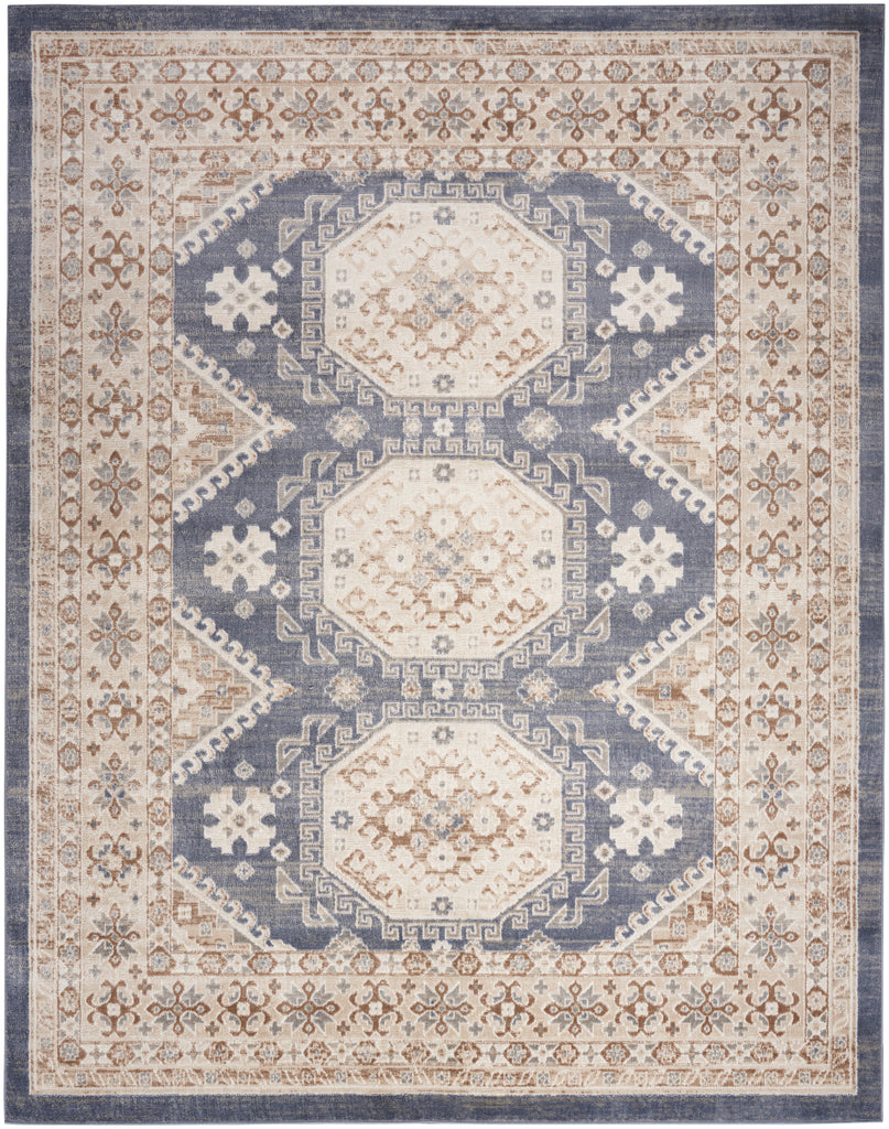 nourison serenity home srh01 ivory blue rug