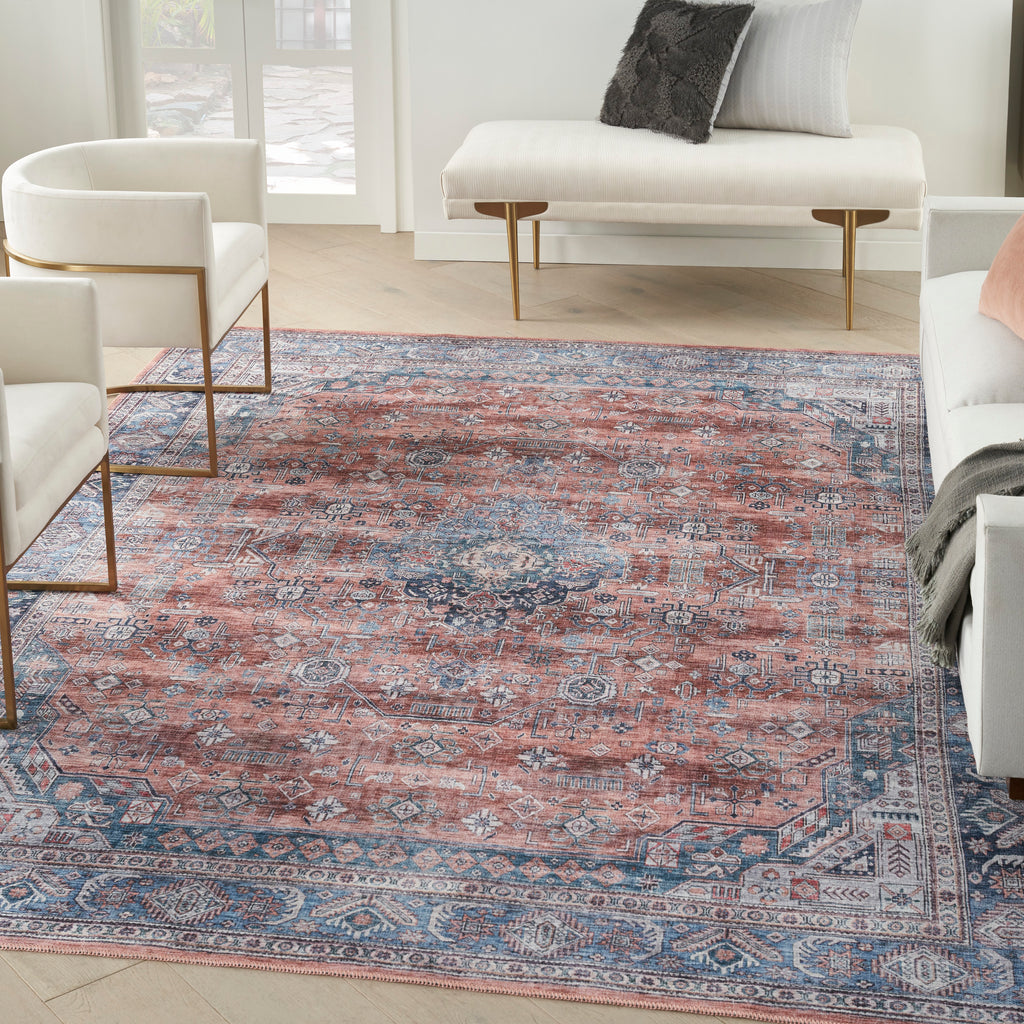 nourison grand washables grw01 blue multicolor rug