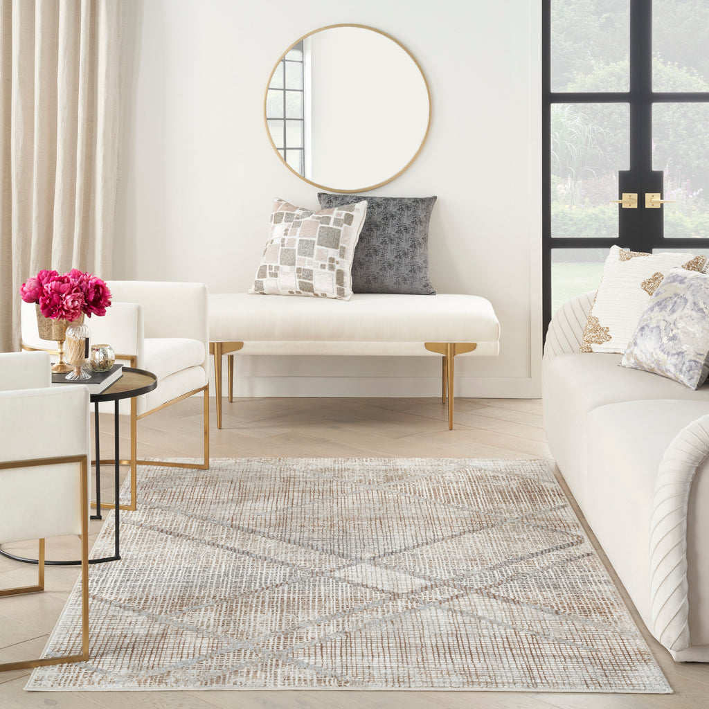 nourison iliana ili03 grey mocha rug