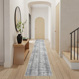 nourison abstract hues abh03 grey white rug