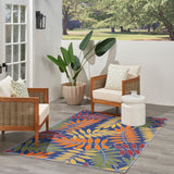 nourison aloha alh18 navy multicolor rug