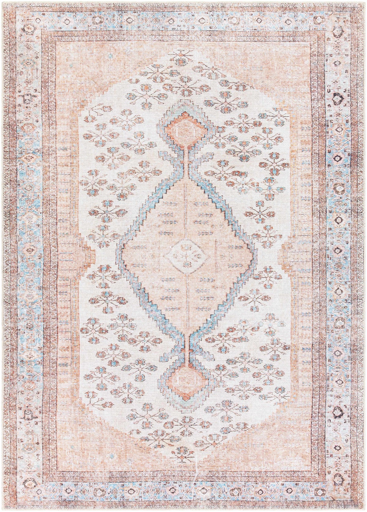 Hauteloom Moora MRPA Aqua Machine Made Chenille-Polyester Rug