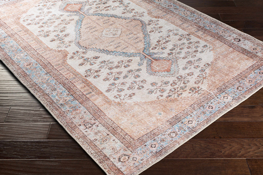 Hauteloom Moora MRPA Aqua Machine Made Chenille-Polyester Rug