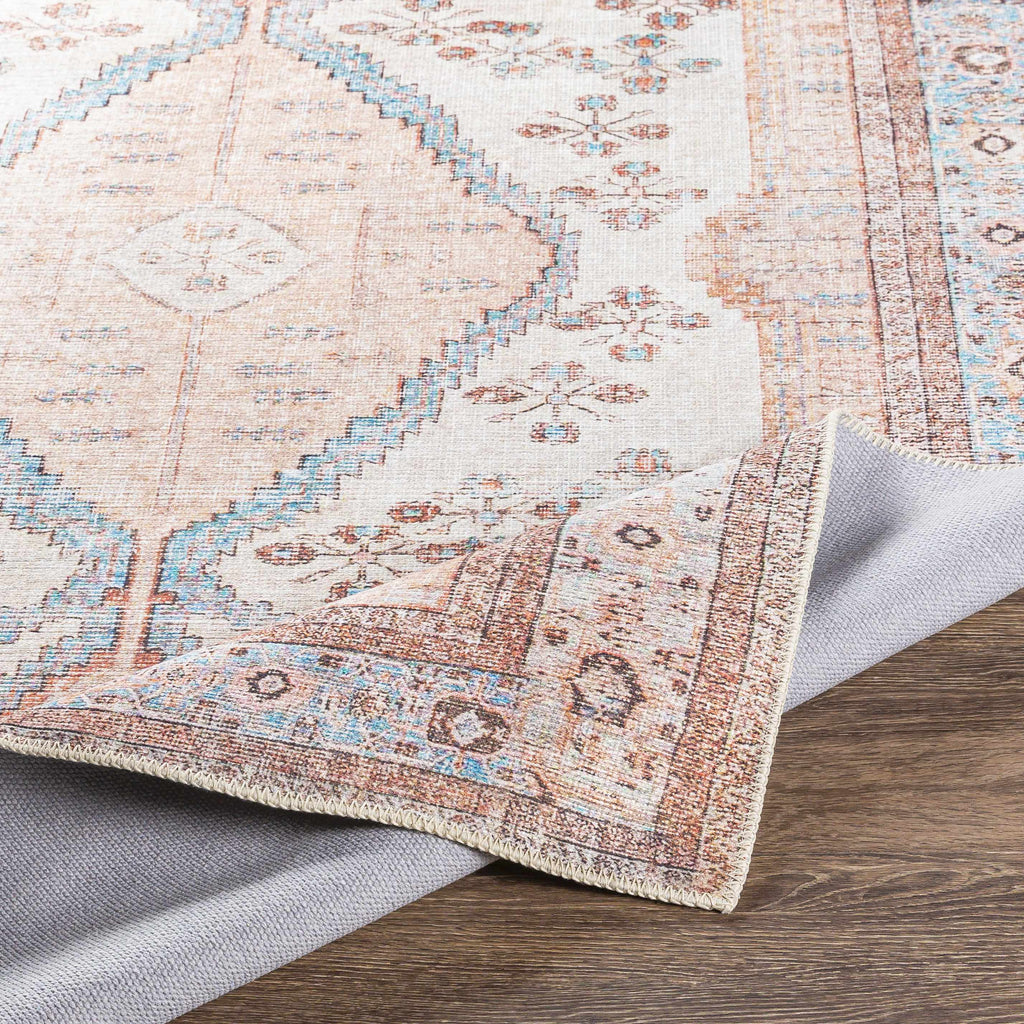 Hauteloom Moora MRPA Aqua Machine Made Chenille-Polyester Rug