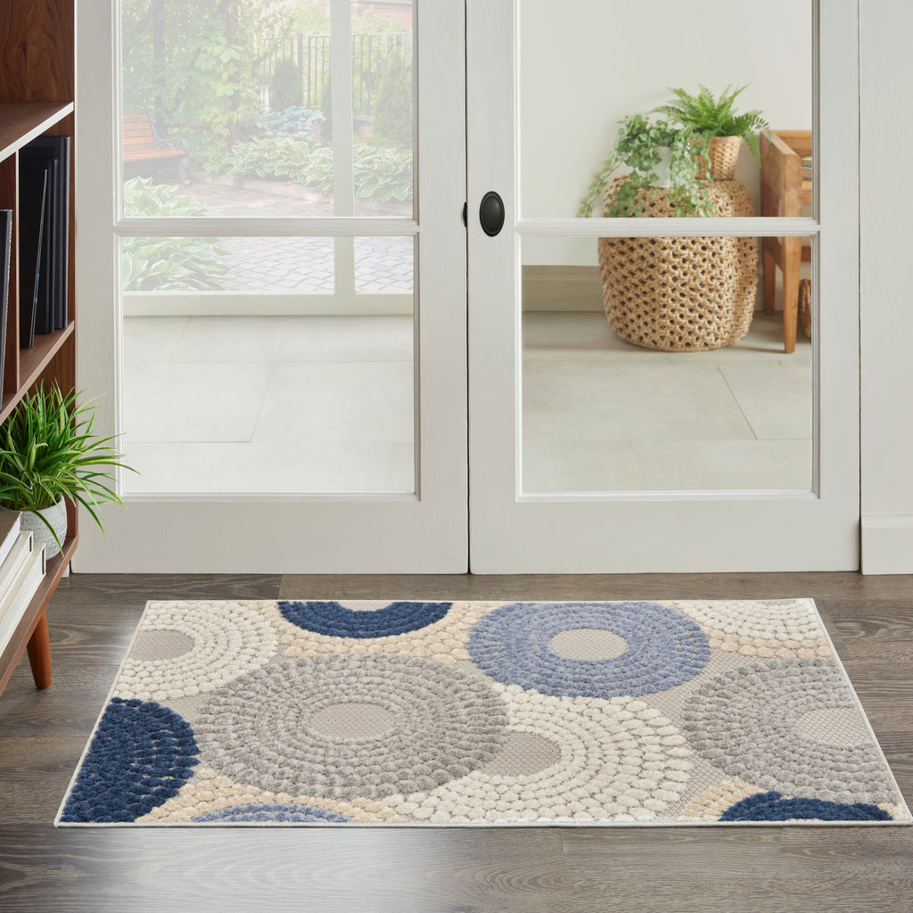 nourison aloha alh29 blue grey rug