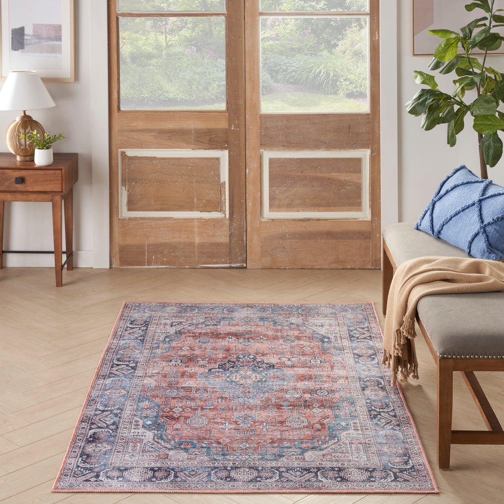 nourison grand washables grw01 blue multicolor rug