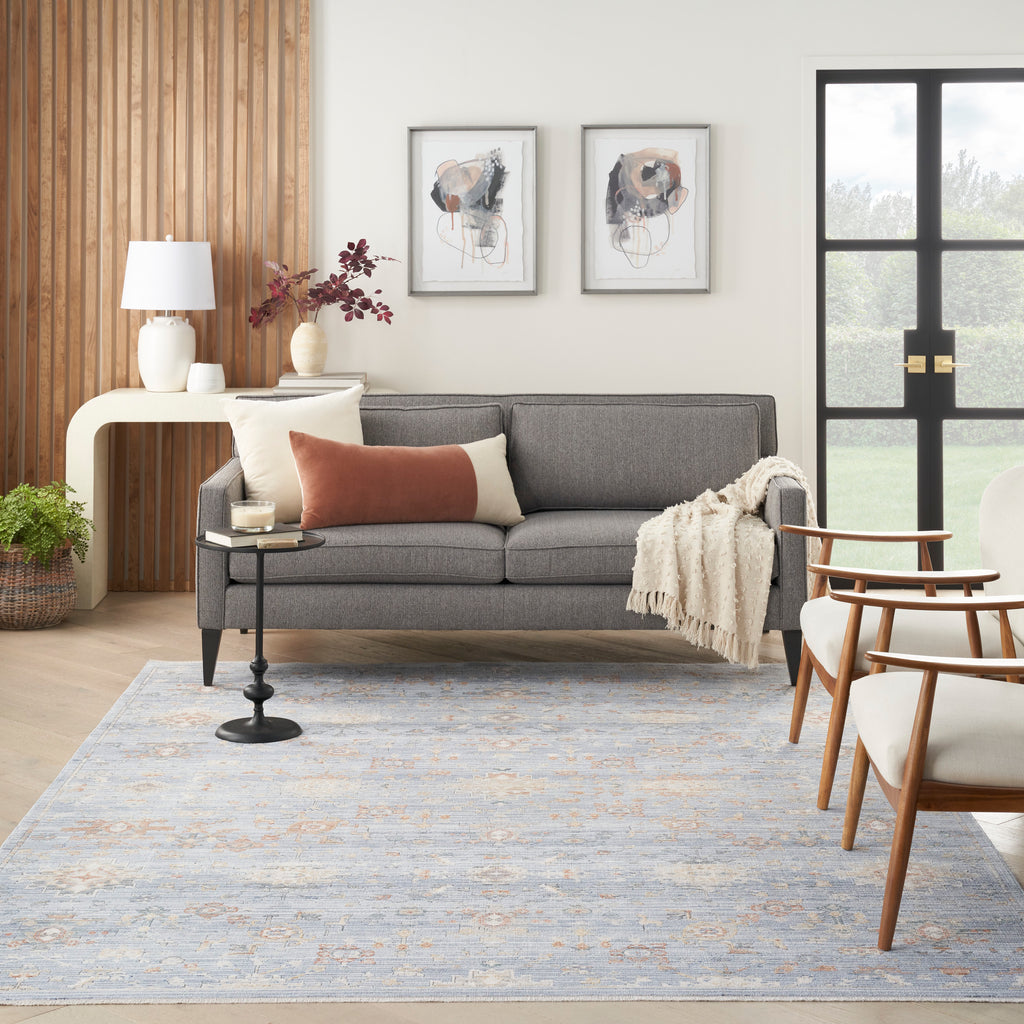 nourison elegant heirlooms elh02 blue ivory rug