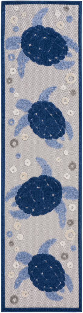 nourison aloha alh27 navy blue rug