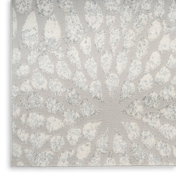 nourison ambiance ami02 grey silver rug