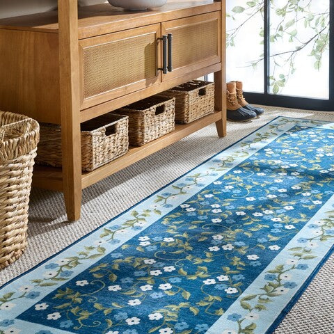 safavieh clearance martha stewart washable msrw195m dark blue rug