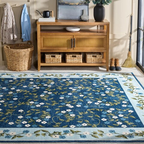 safavieh clearance martha stewart washable msrw195m dark blue rug