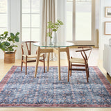 nourison grand washables grw06 blue brick rug