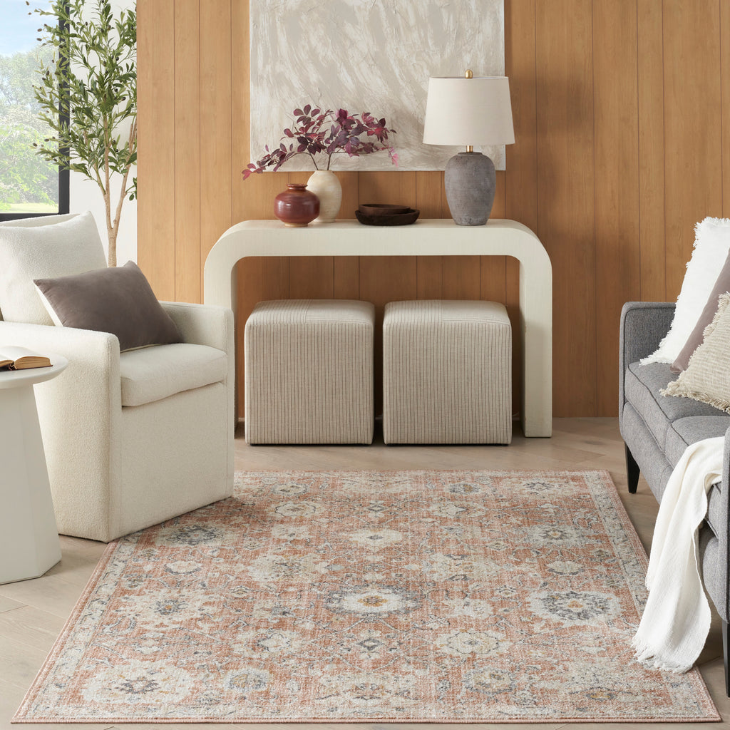 nourison oushak home ous01 rust rug