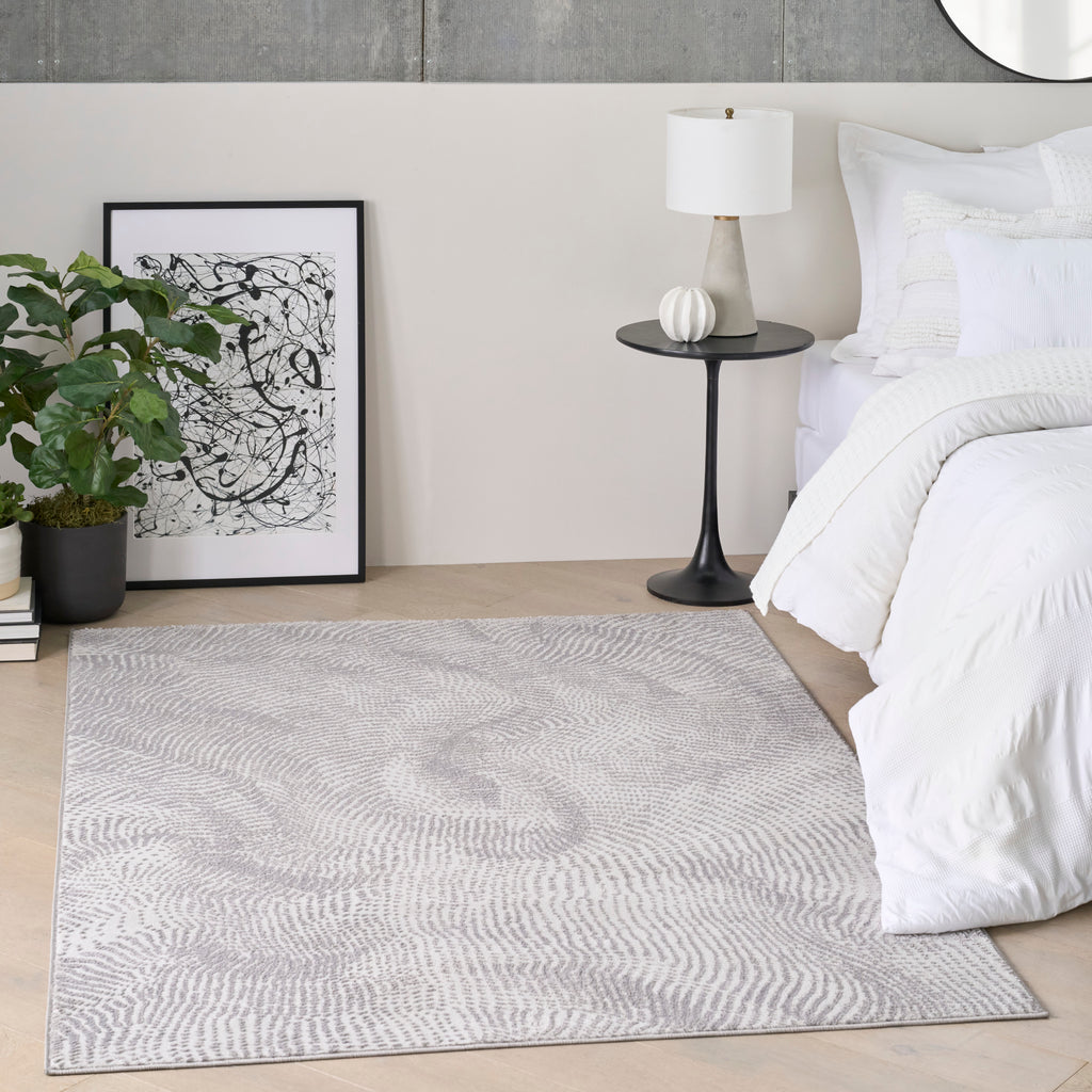 nourison central park west cep01 grey rug