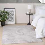 nourison central park west cep01 grey rug