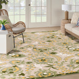 nourison aloha alh17 ivory green rug