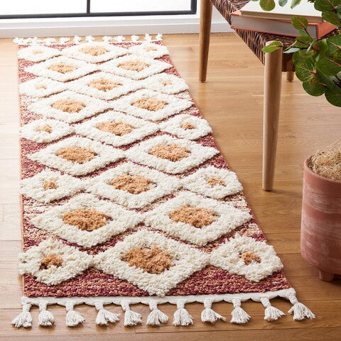 safavieh clearance moroccan tassel shag mts664p rust rug