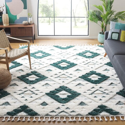 safavieh clearance moroccan tassel shag mts688y green rug
