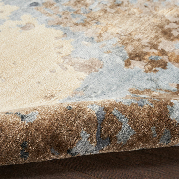 nourison silk shadows sha23 beige blue rug