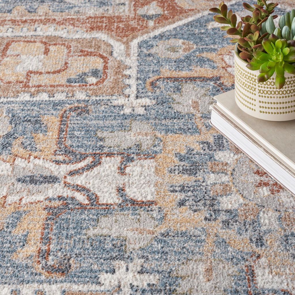 nourison astra machine washable asw12 denim multicolor rug