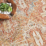 nourison sahar shr01 rust rug