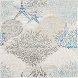 nourison seaside sds04 ivory grey blue rug