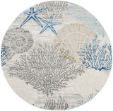 nourison seaside sds04 ivory grey blue rug