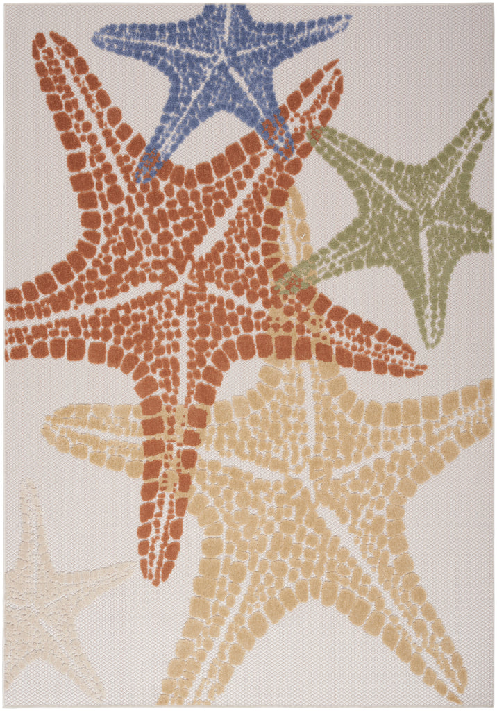nourison aloha alh28 ivory multicolor rug