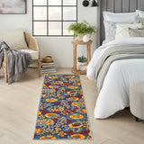 nourison aloha alh17 navy multicolor rug
