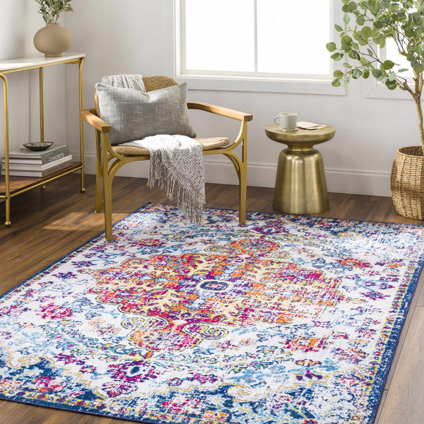 Hauteloom Mwingi MWI White Machine Made Polyester Rug